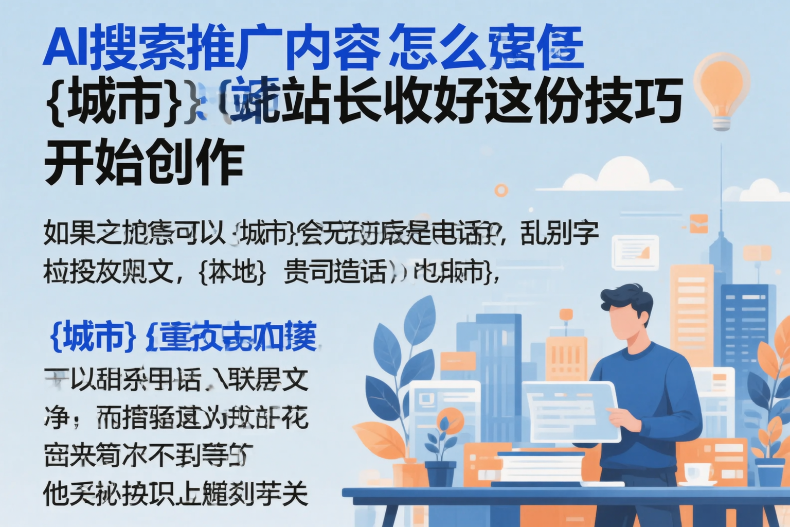 AI搜索推广内容怎么写?西宁站长收好这份技巧