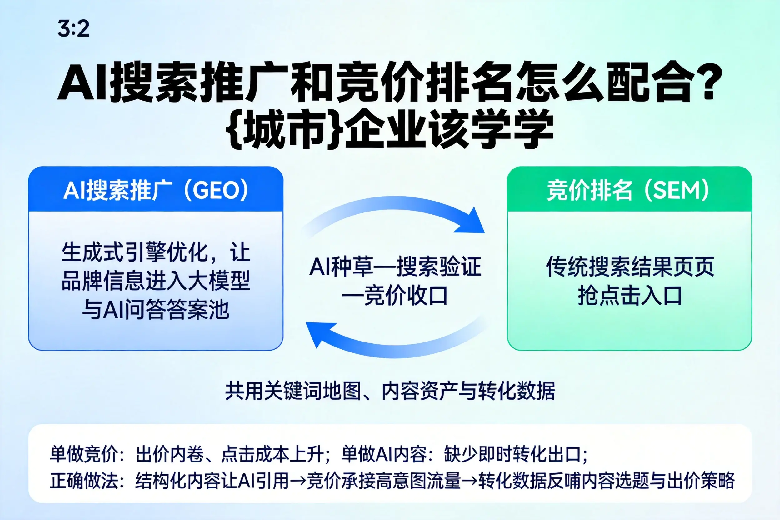 AI搜索推广和竞价排名怎么配合?西宁企业该学学