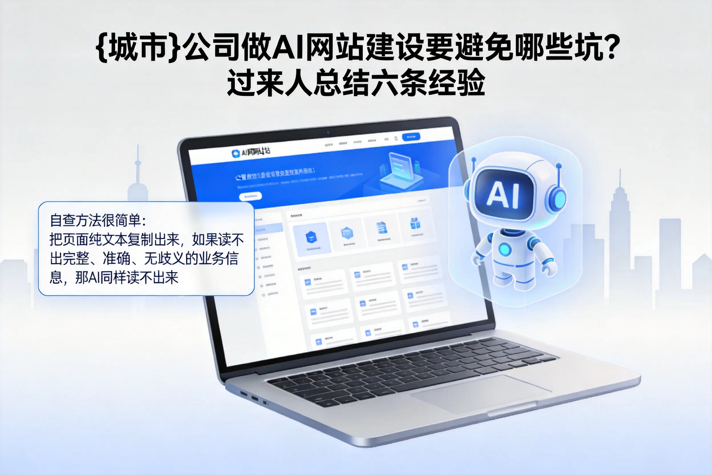 西宁公司做AI网站建设要避免哪些坑?过来人总结六条经验