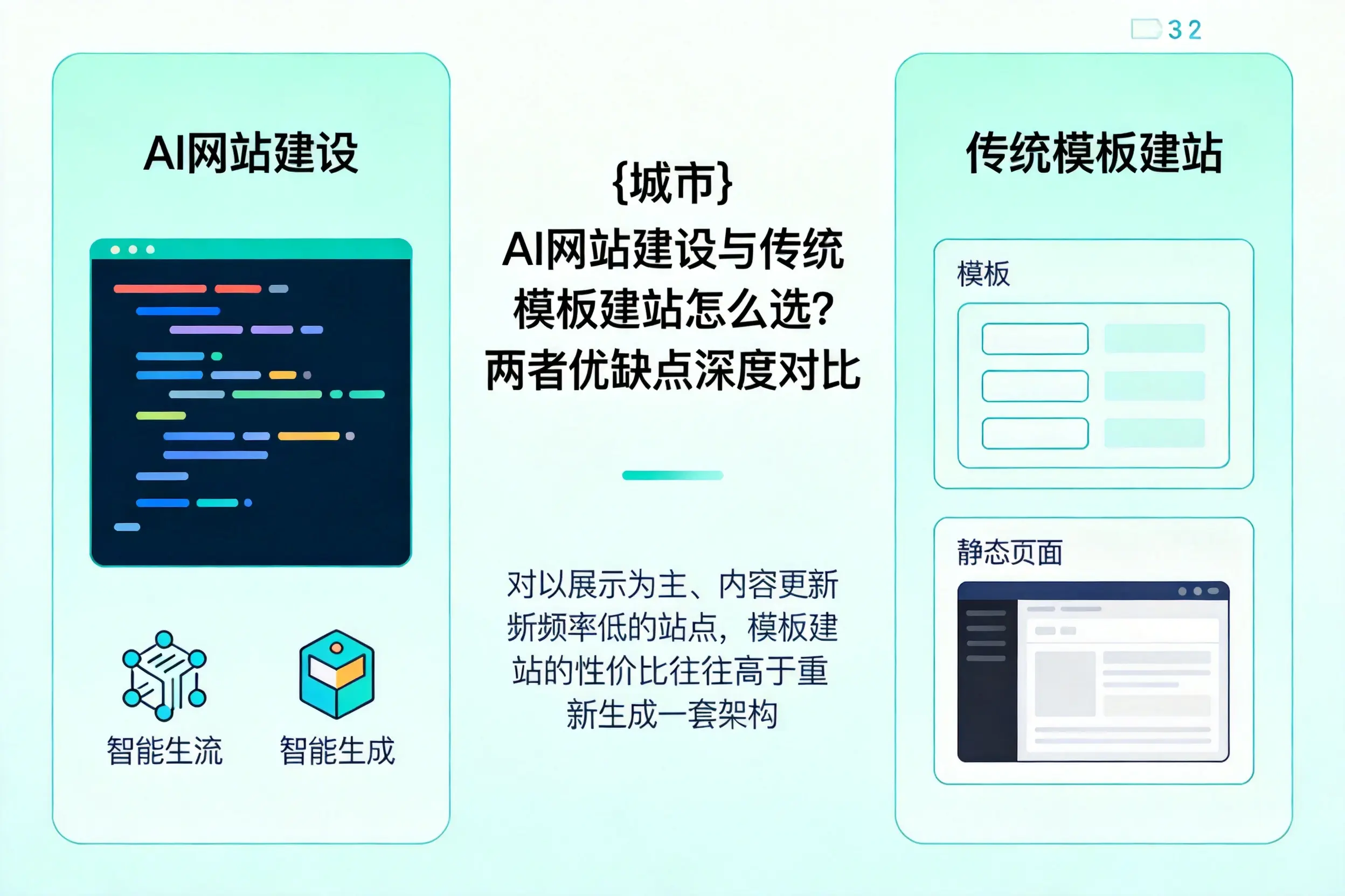 西宁AI网站建设与传统模板建站怎么选?两者优缺点深度对比