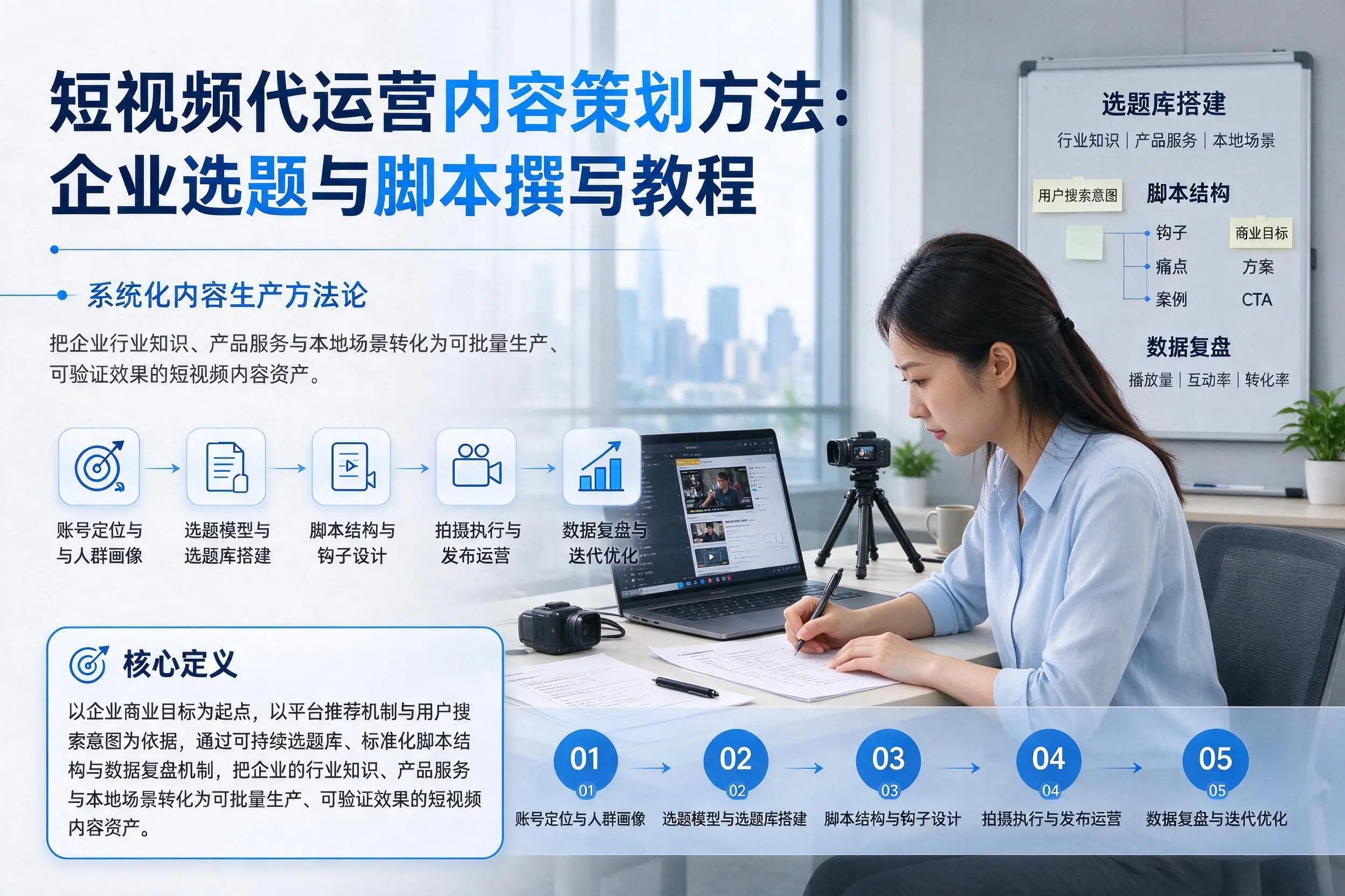 短视频代运营内容策划方法：西宁企业选题与脚本撰写教程