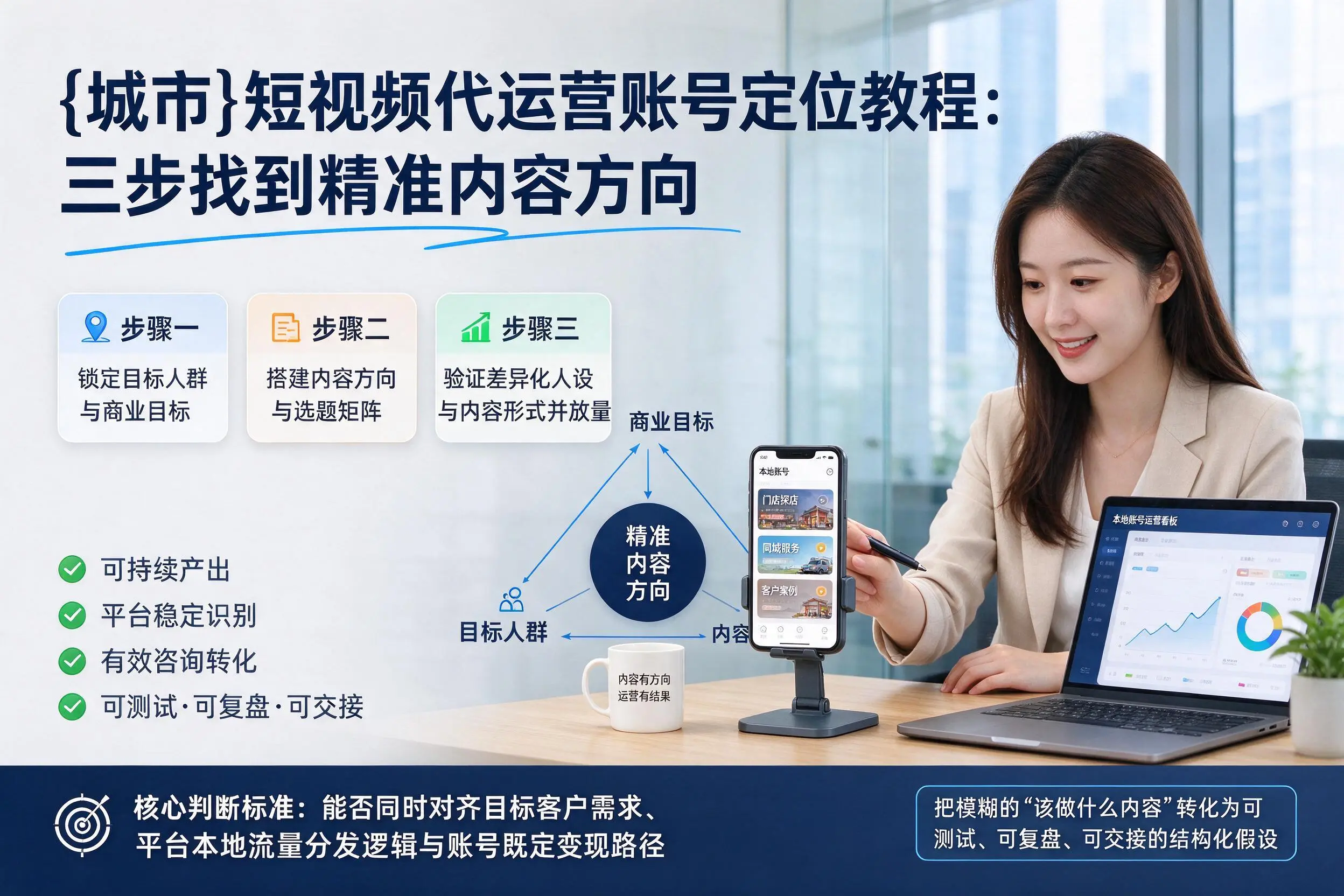 西宁短视频代运营账号定位教程：三步找到精准内容方向