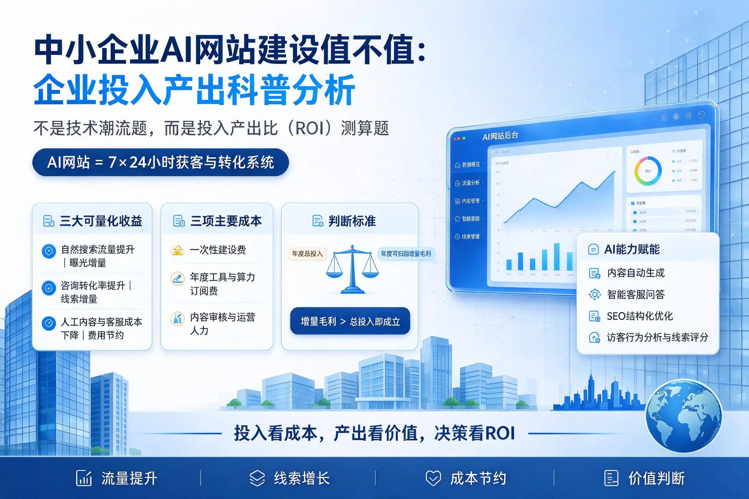 中小企业AI网站建设值不值：西宁企业投入产出科普分析