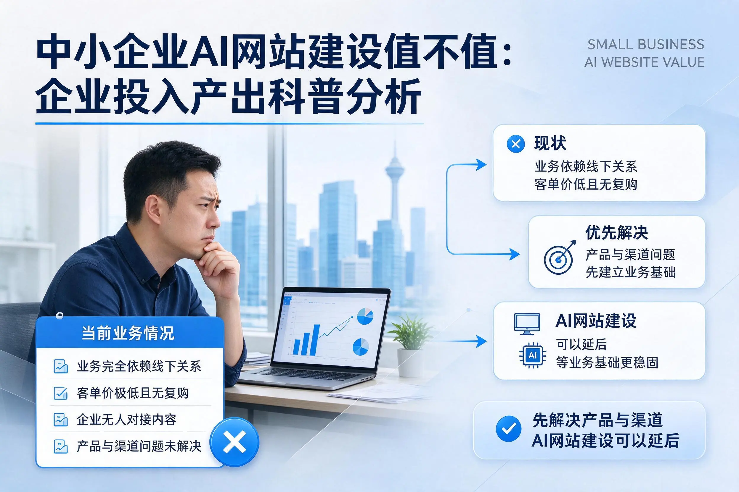 中小企业AI网站建设值不值：西宁企业投入产出科普分析