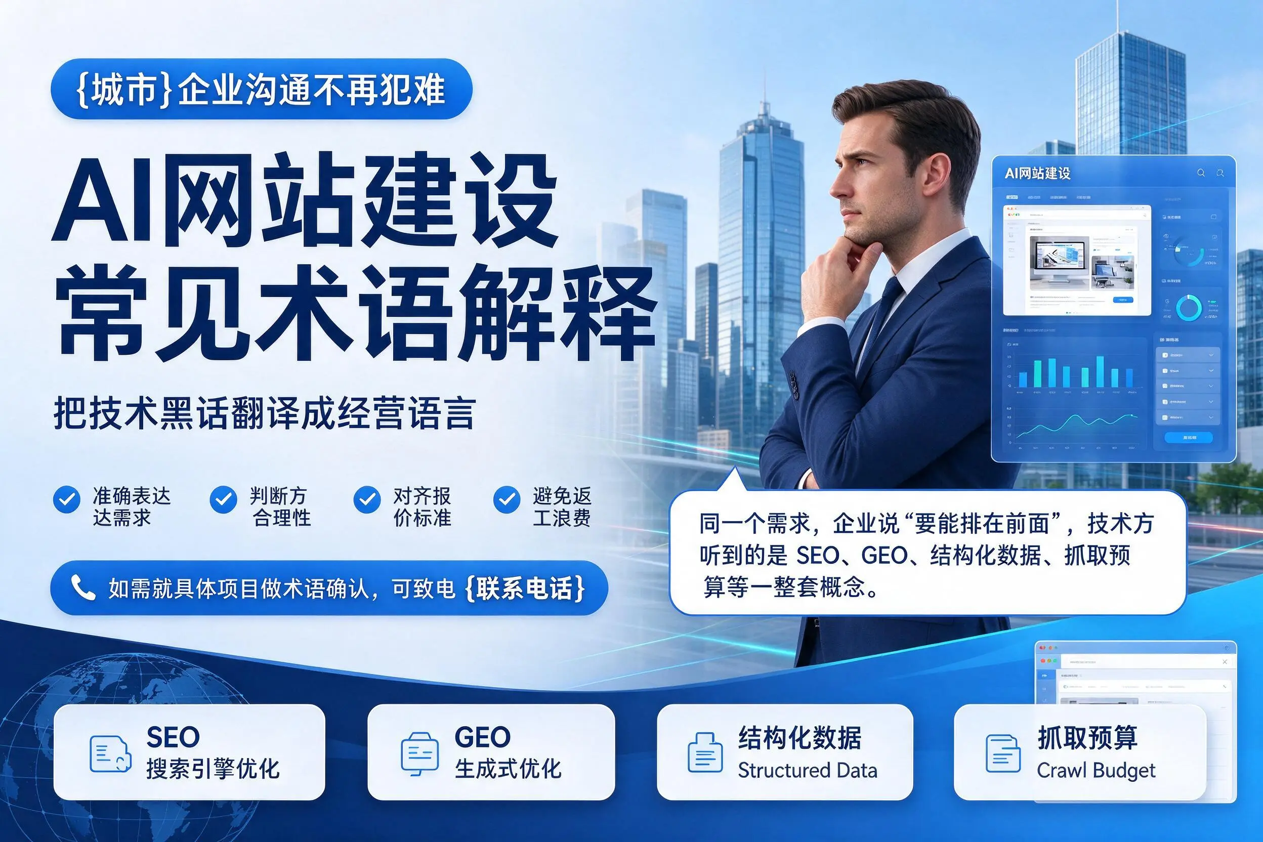 AI网站建设常见术语解释，西宁企业沟通不再犯难