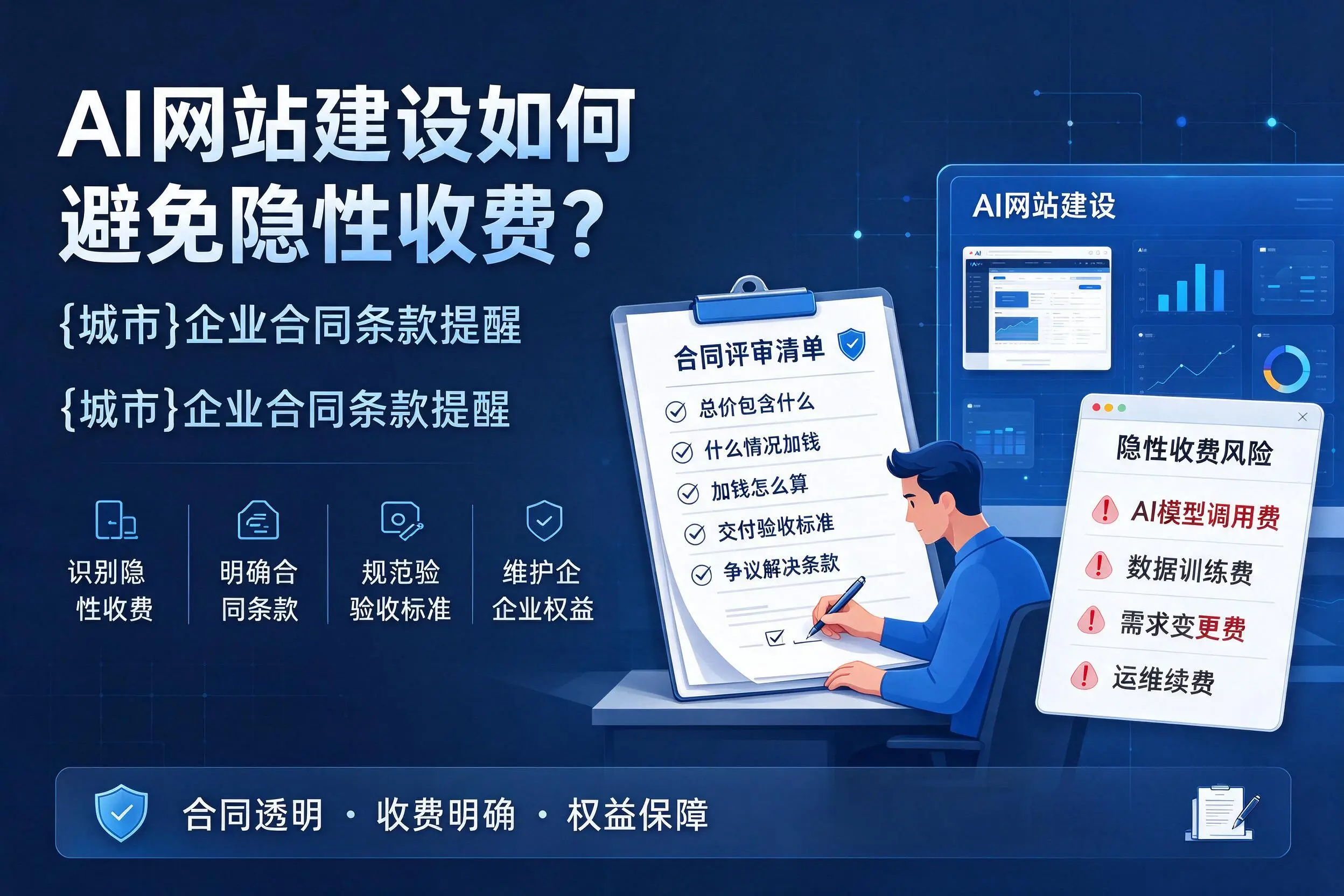 AI网站建设如何避免隐性收费?西宁企业合同条款提醒